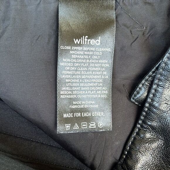Wilfred The Melina™ High-rise Pant Sz 8 Black Straight Leg Vegan Leather - Picture 6 of 12